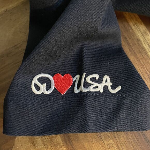 St. John Sport Jacket Button Up Rhinestone USA Flag Embroidered Womens Small - Picture 7 of 8